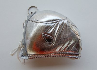 画像1: ルチャリブレのマスク・小銭入れ（キーホルダー）「サント」