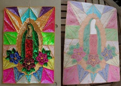 画像3: スパンコール絵画メキシコ「グアダルーペのマリア」