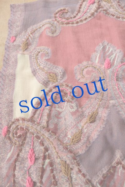 画像3: 春色・軽いウールガーゼのジプシーストール (3)