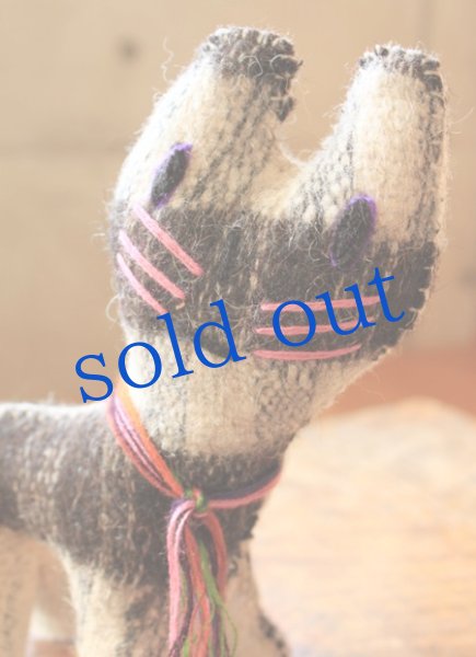 画像2: 手つむぎ・手織りウールのぬいぐるみ・アニマリート (2)
