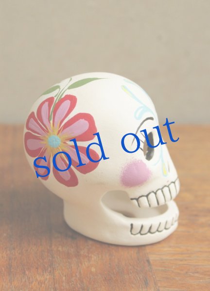 画像2: 小さな陶器のガイコツヘッド (2)