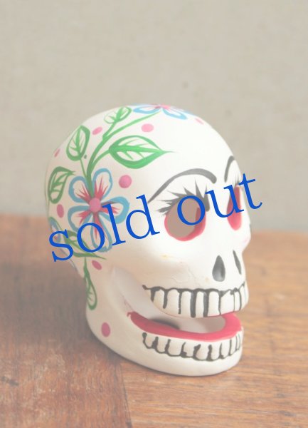 画像2: 小さな陶器のガイコツヘッド (2)