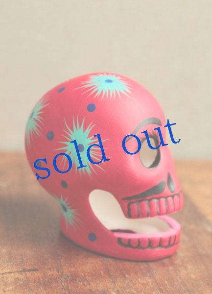 画像2: 小さな陶器のガイコツヘッド (2)