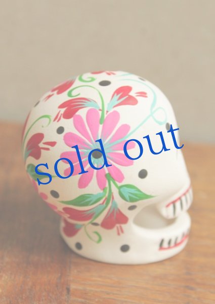 画像2: 小さな陶器のガイコツヘッド (2)