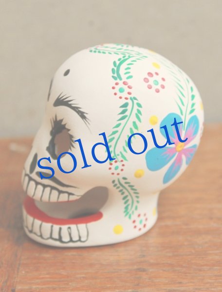 画像2: 小さな陶器のガイコツヘッド (2)