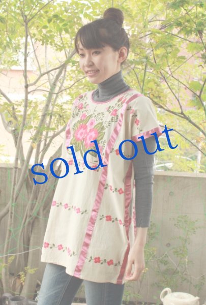 画像2: メキシコ刺繍ウィピル・チュニック (2)