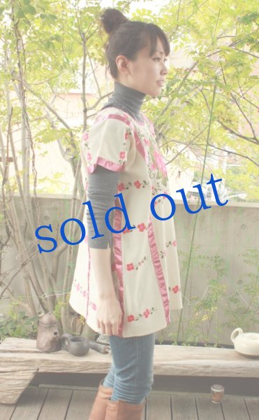 画像4: メキシコ刺繍ウィピル・チュニック (4)