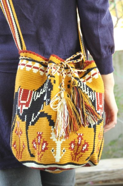 画像3: コロンビアの先住民WAYUU族の手編みバッグ