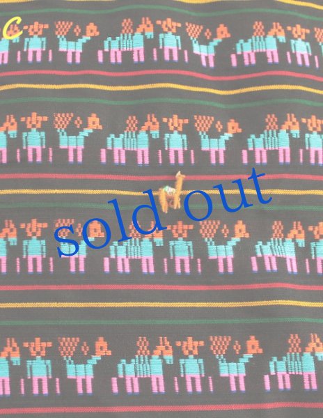 画像4: メキシコ製生地メキシコ人とロバ (4)