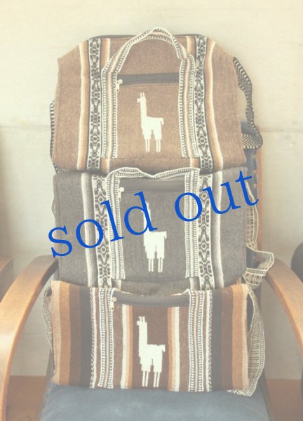 画像2: ペルーのリャマ柄2wayバッグ (2)