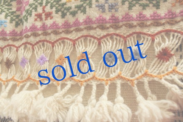 画像5: llamallamaオリジナル手織りウールケープショール (5)