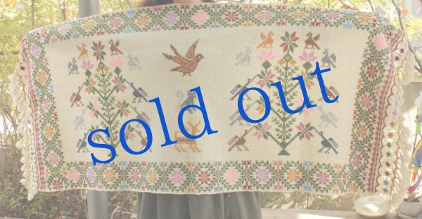 画像4: llamallamaオリジナル手織りウールケープショール (4)