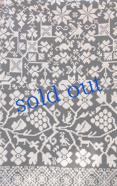 画像5: 白刺繍大判ショール手織りウール (5)