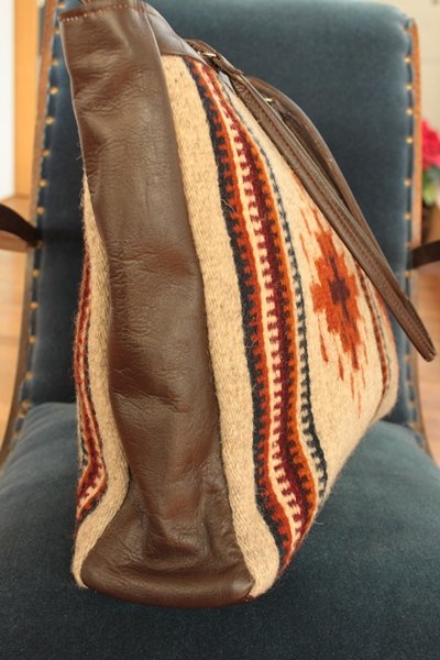 画像2: メキシコの織物タペテのバッグB4サイズ