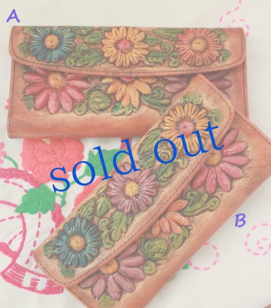 画像2: メキシカン革財布[デイジー] (2)