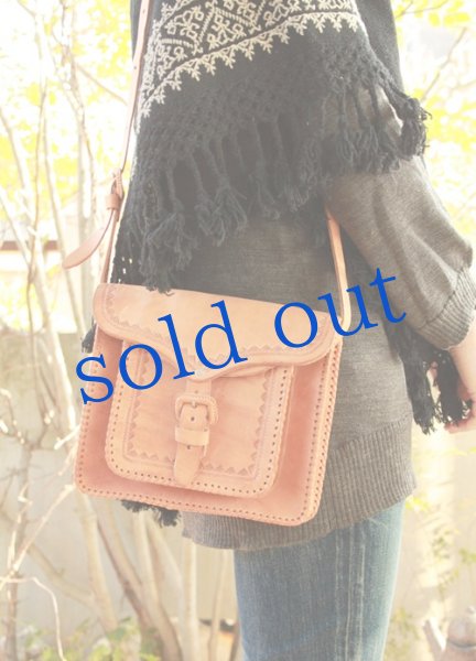 画像2: 本革・編み上げレザーバッグ (2)