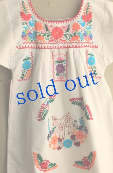 画像2: メキシコ刺繍のワンピースバンビ (2)
