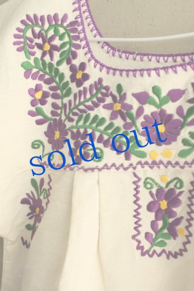 画像2: メキシコ刺繍のワンピース (2)