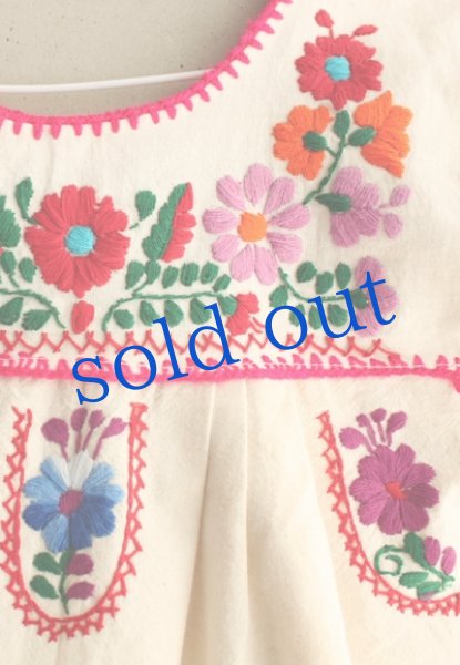 画像2: メキシコ刺繍のワンピースクジャク (2)