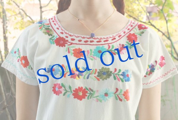 画像5: メキシコ刺繍ブラウス (5)