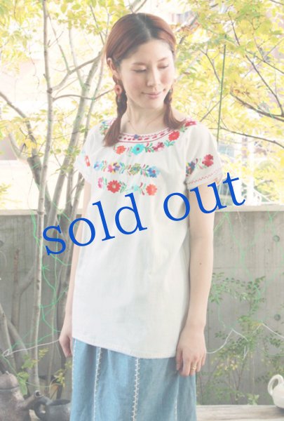 画像3: メキシコ刺繍ブラウス (3)