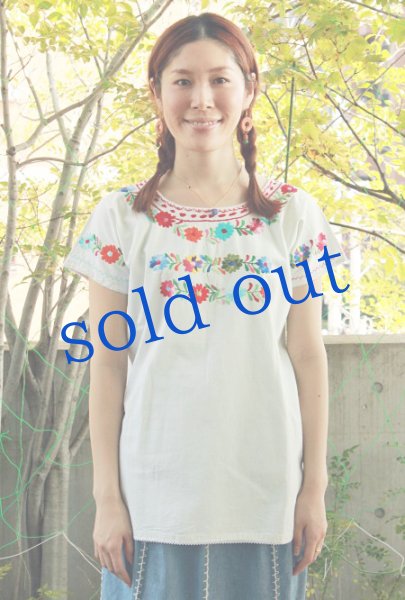 画像2: メキシコ刺繍ブラウス (2)