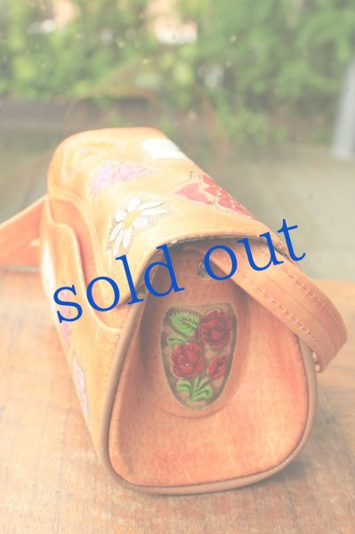 画像5: 本革・型押し・お花のドレスバッグ (5)