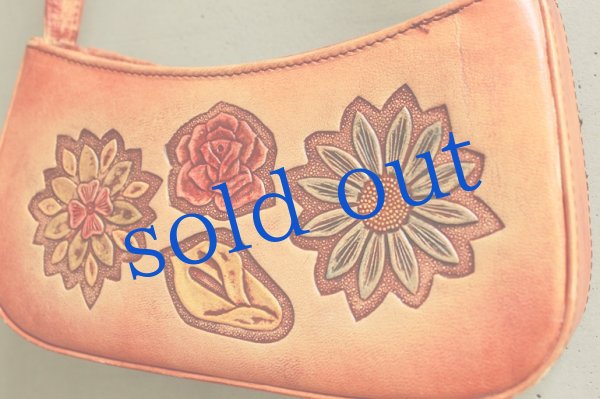 画像4: 本革・型押し・お花のショルダー (4)