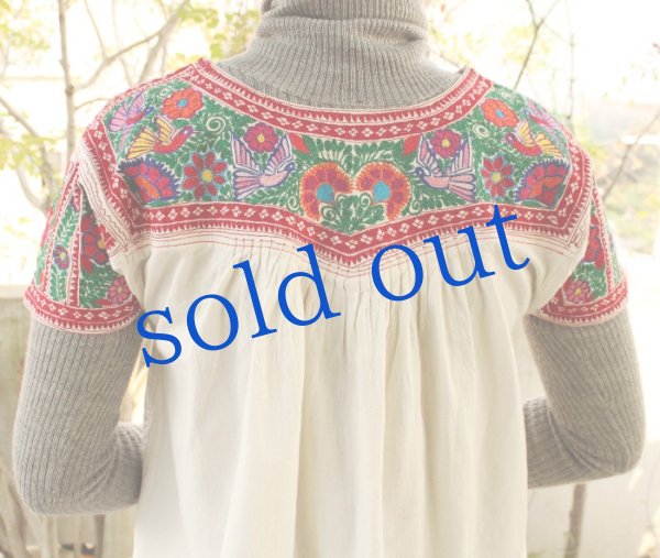 画像5: CHACHAHUANTLAミシン刺繍のブラウス (5)