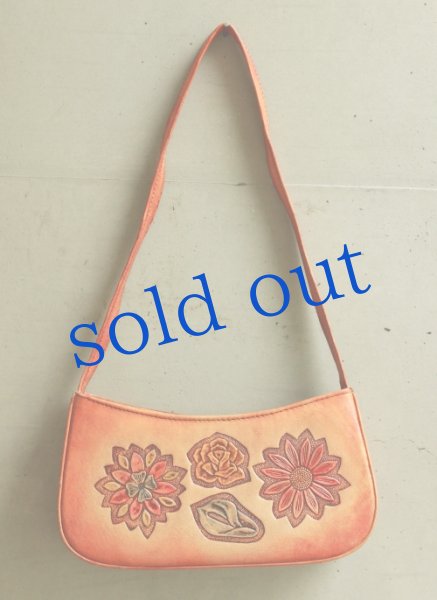 画像2: 本革・型押し・お花のショルダー (2)