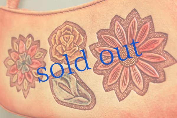 画像5: 本革・型押し・お花のショルダー (5)