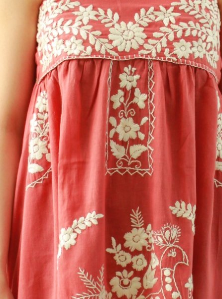 画像4: メキシカン刺繍のキャミソールチュニック (4)