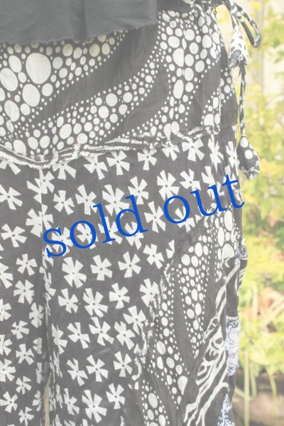 画像4: インド綿さき布のパッチワークフレアパンツ (4)