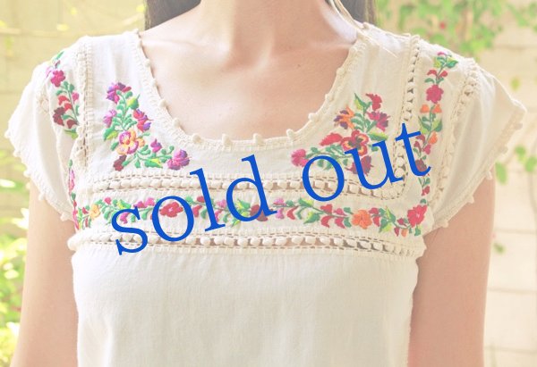 画像4: サンアントニーノ刺繍クロシェ編みトップス (4)