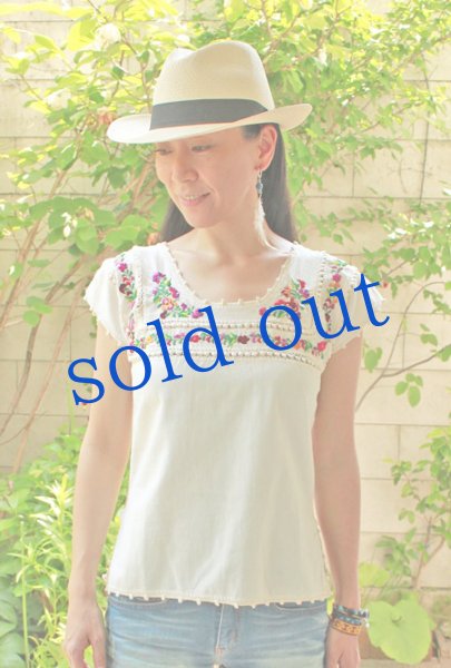 画像2: サンアントニーノ刺繍クロシェ編みトップス (2)