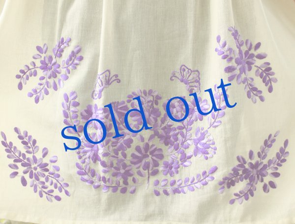 画像5: グラデーション刺繍のガーゼワンピース (5)