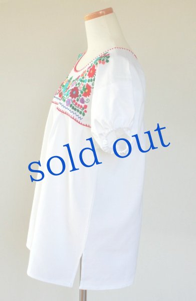 画像3: メキシコ刺繍のトップス (3)