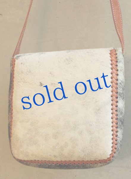 画像4: リアルファーのメキシカン本革バッグ (4)