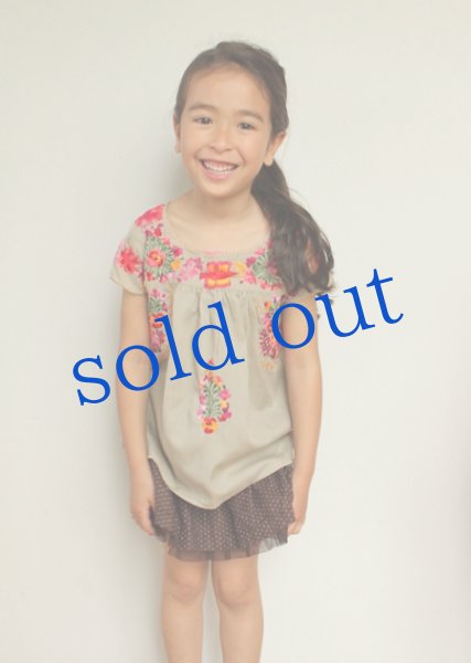 画像3: メキシコ刺繍のスモックブラウス (3)