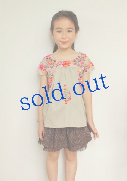 画像4: メキシコ刺繍のスモックブラウス (4)