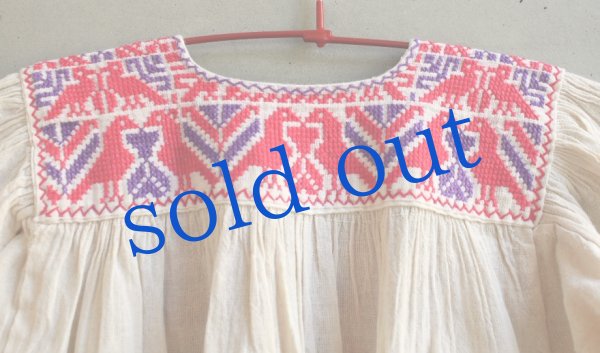 画像5: クロスステッチ刺繍キッズブラウス (5)