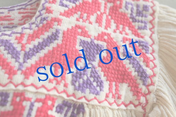 画像4: クロスステッチ刺繍キッズブラウス (4)