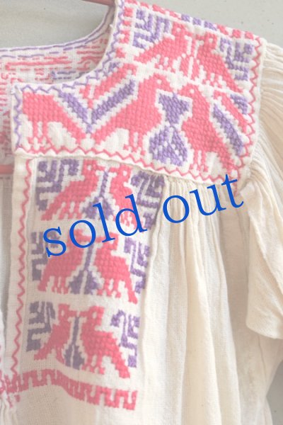 画像3: クロスステッチ刺繍キッズブラウス (3)