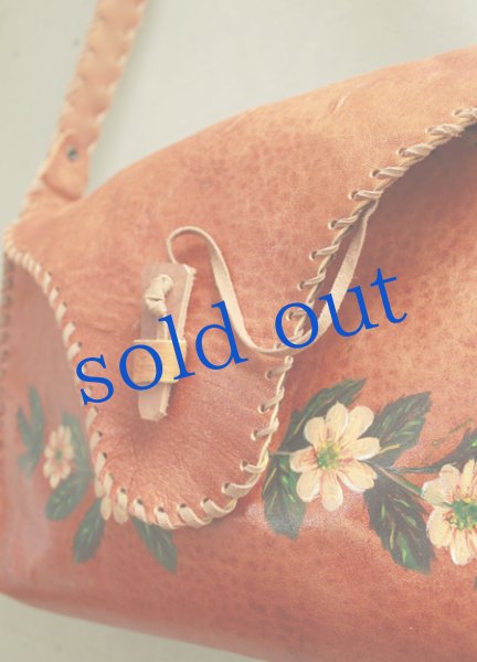 画像3: 本革ペイント・お花のショルダーバッグ (3)