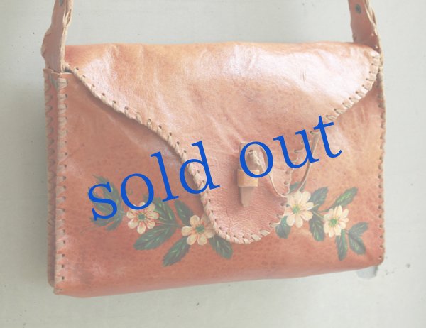 画像5: 本革ペイント・お花のショルダーバッグ (5)