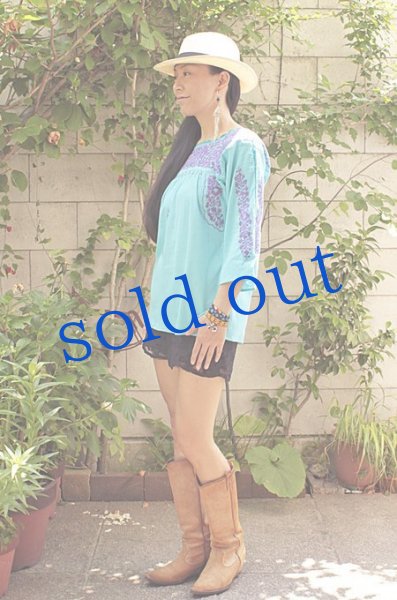 画像3: サン・アントニーノ刺繍七分袖ブラウス (3)