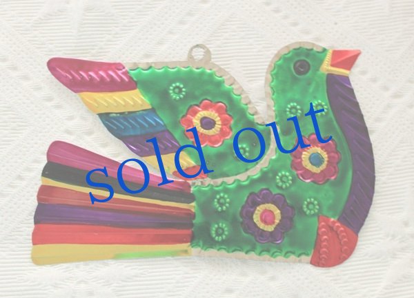 画像2: ハトのブリキのオーナメント (2)