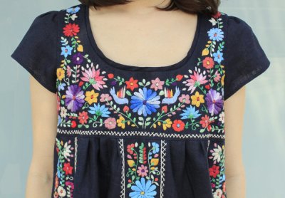 画像3: 洋服デザインの手刺繍ワンピース