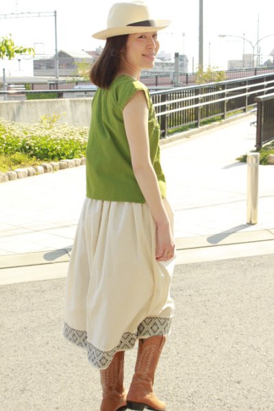 画像1: イダルゴ手織りのオリジナルスカート (1)