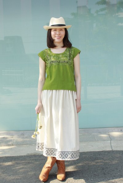 画像1: イダルゴ手織りのオリジナルスカート